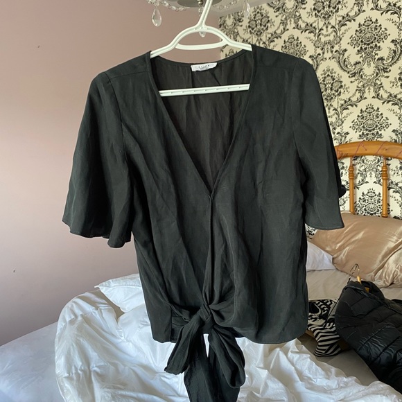 Vetta Wrap Top black NWOT - Picture 2 of 11